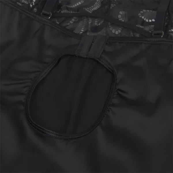 Babydoll mit Blumenprint auf der Brust Schwarz S/M von Subblime Babydolls & Peignoirs kaufen | Fesselliebe