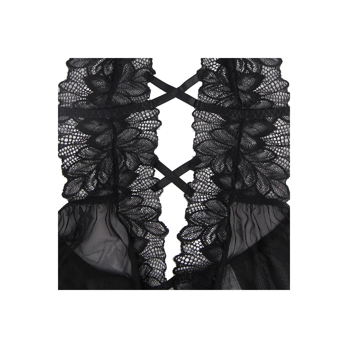 Teddy-Halter-Neck-Bare-Back-Spitze Schwarz S/M von Subblime Bodies kaufen | Fesselliebe