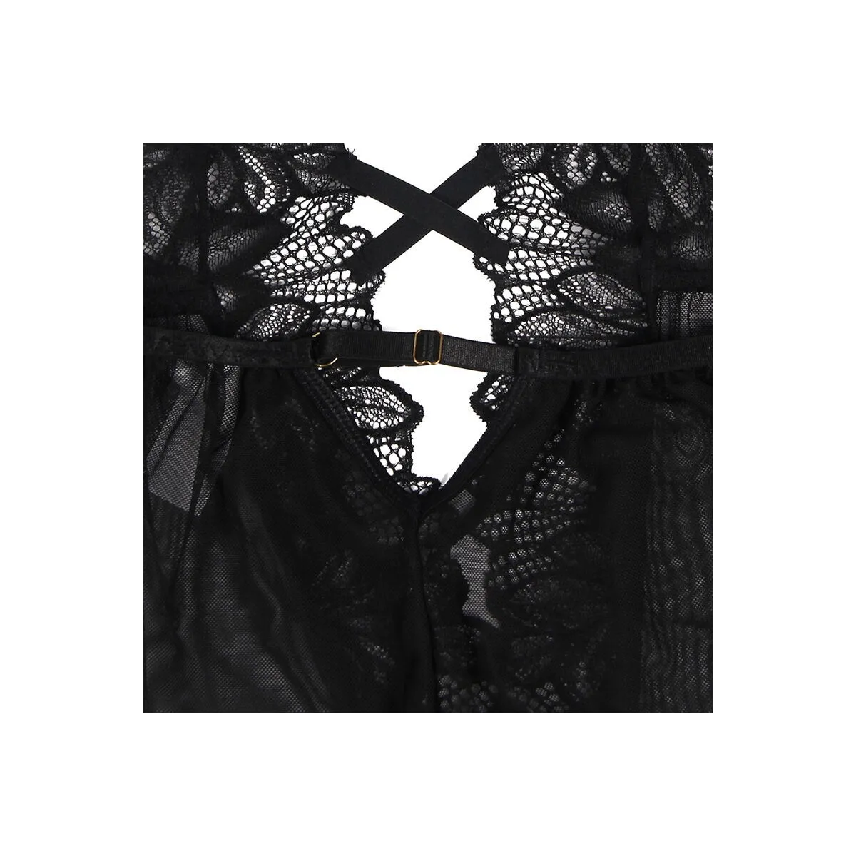 Teddy-Halter-Neck-Bare-Back-Spitze Schwarz S/M von Subblime Bodies kaufen | Fesselliebe