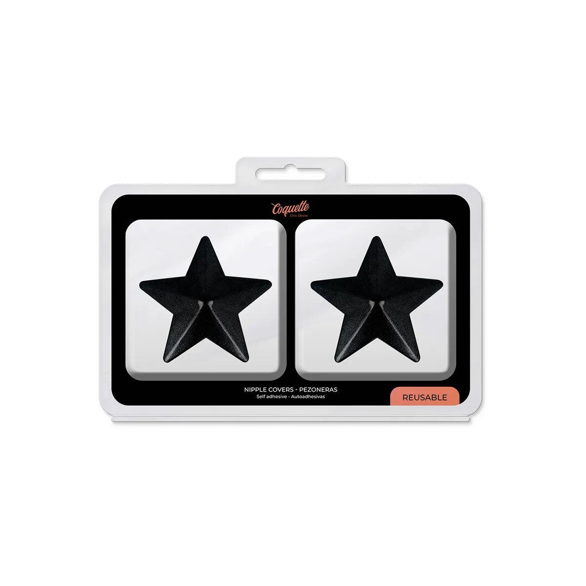 Nippelabdeckungen mit Schwarzen Sternen von Coquette Accessories kaufen | Fesselliebe