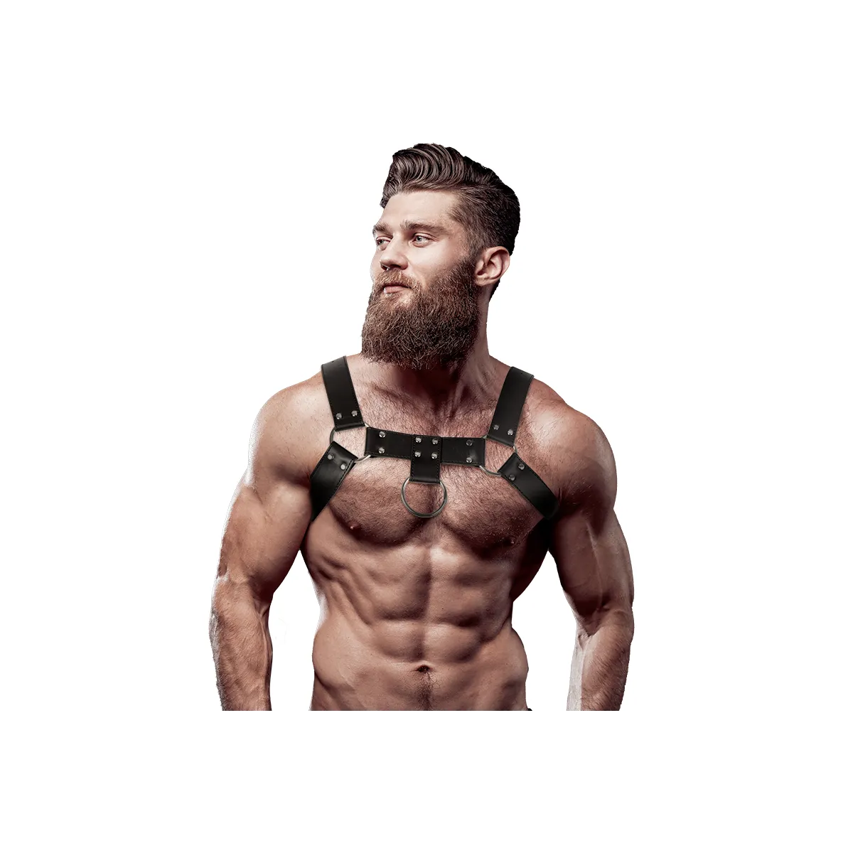 Brustharness aus Ökoleder für Herren von Fetish Submissive Attitude kaufen | Fesselliebe