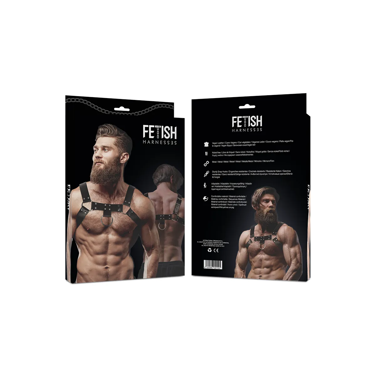 Brustharness aus Ökoleder für Herren von Fetish Submissive Attitude kaufen | Fesselliebe