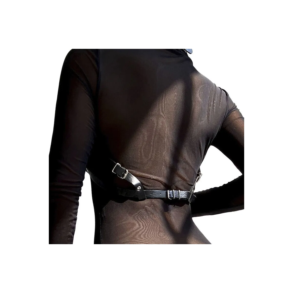 Leder Brustgurt Schwarz One Size (S-L) von Subblime Fetish kaufen | Fesselliebe