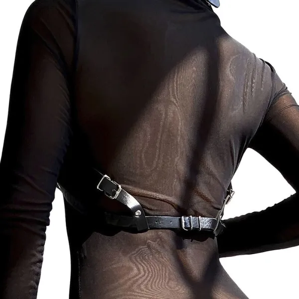 Leder Brustgurt Schwarz One Size (S-L) von Subblime Fetish kaufen | Fesselliebe