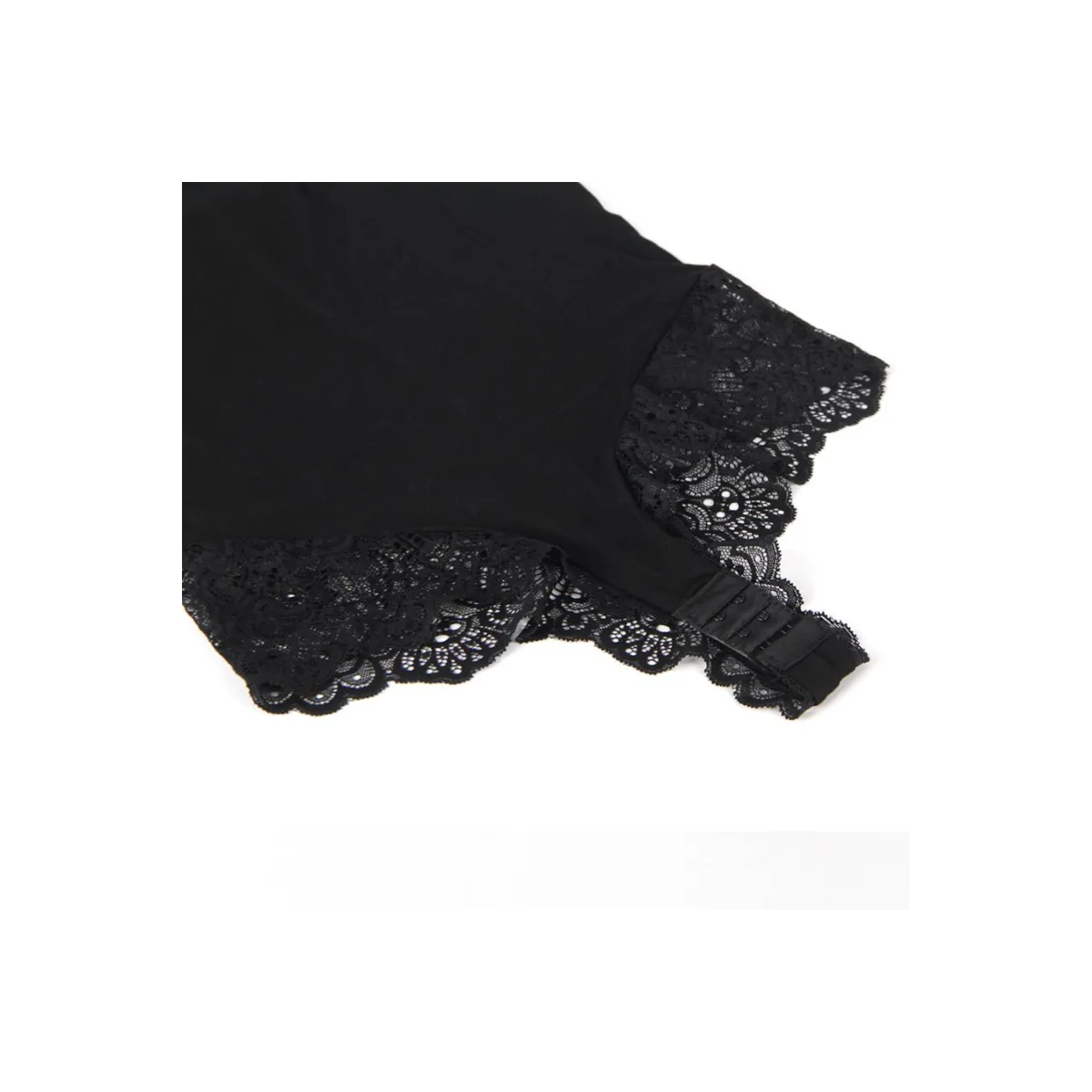 Schwarzer Teddy mit Blumenspitzendetail L/XL von Subblime Bodies kaufen | Fesselliebe