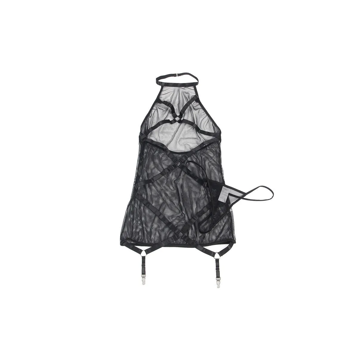 Transparentes Neckholder-Kleid Schwarz S/M von Subblime Dresses kaufen | Fesselliebe