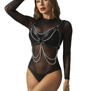 Harness-BH mit Kettendetail, One Size (S-L) von Subblime Fetish kaufen | Fesselliebe