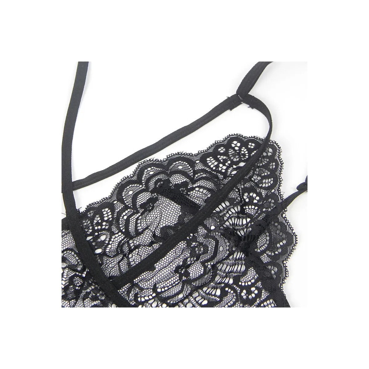 Polizeikostüm mit Spitze Schwarz S/M von Subblime Costumes kaufen | Fesselliebe