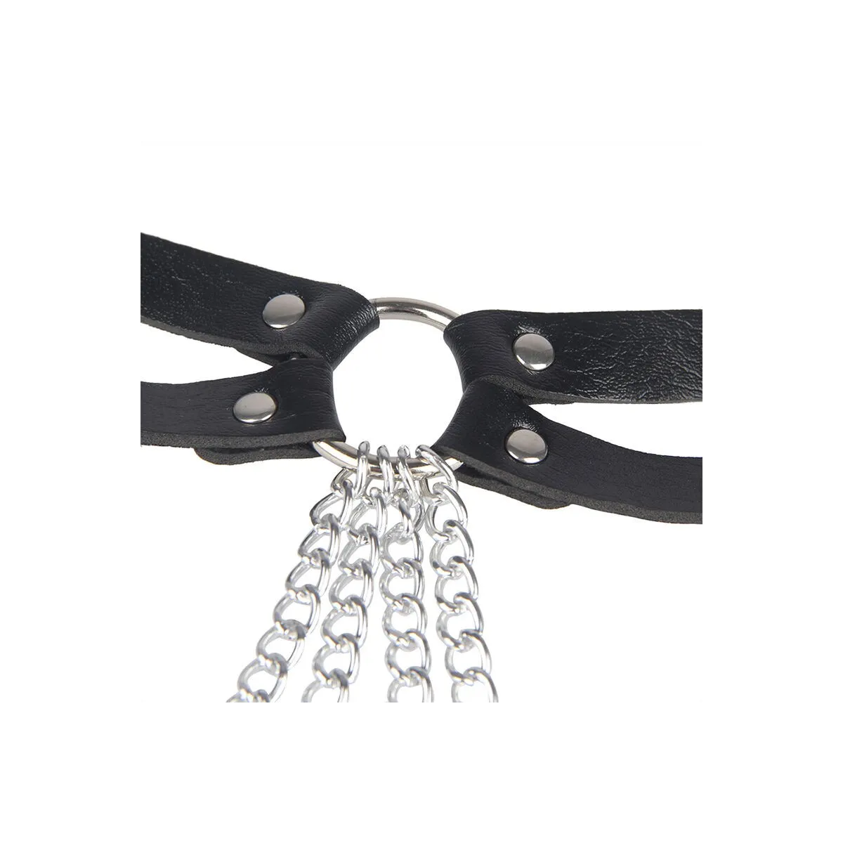 Lederringkettengürtel Schwarz Einheitsgrösse von Subblime Fetish kaufen | Fesselliebe