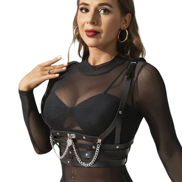 Korsett Harness mit Kette Detail One Size (S-L) von Subblime Fetish kaufen | Fesselliebe