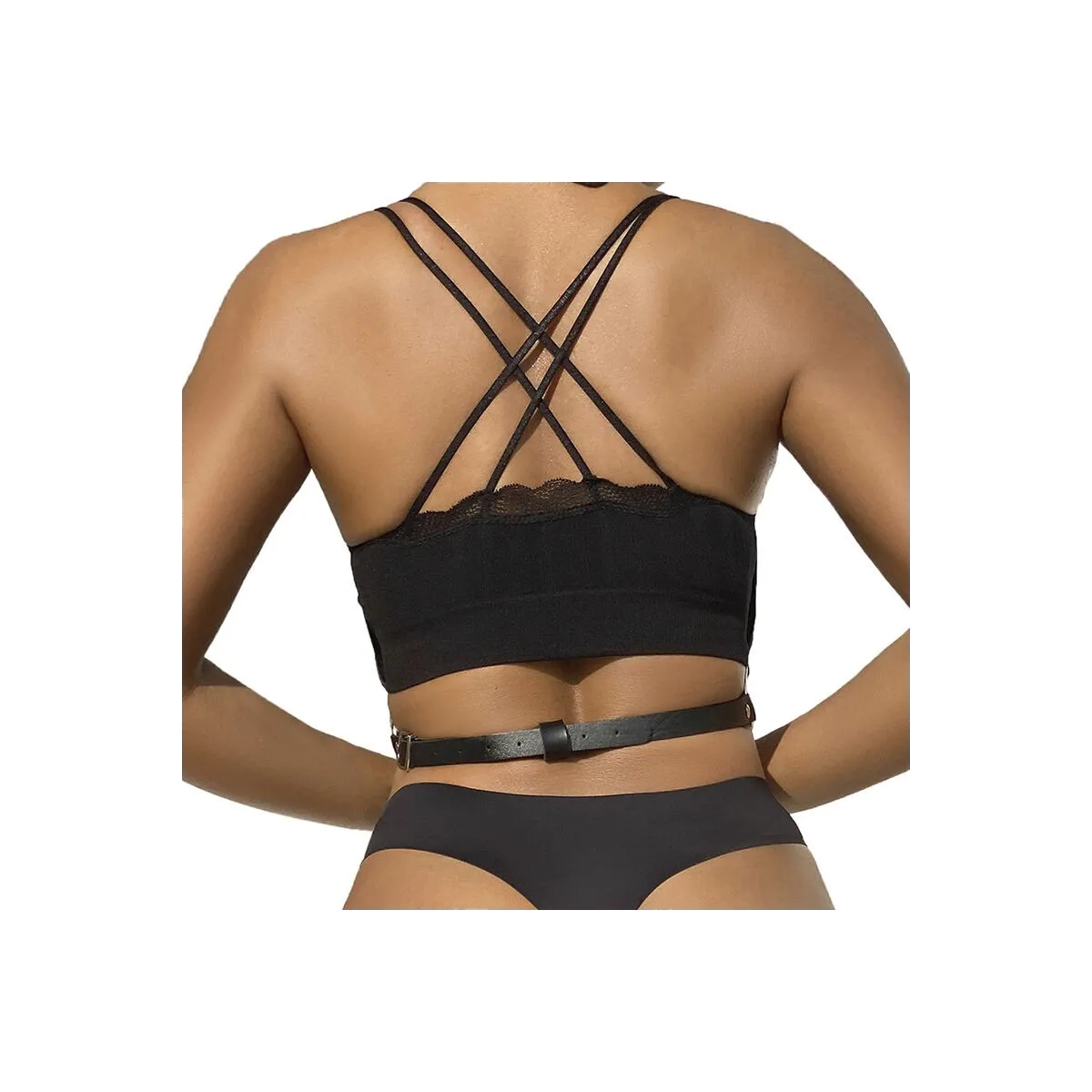 Brustharness Lederketten Schwarz Einheitsgrösse von Subblime Fetish kaufen | Fesselliebe