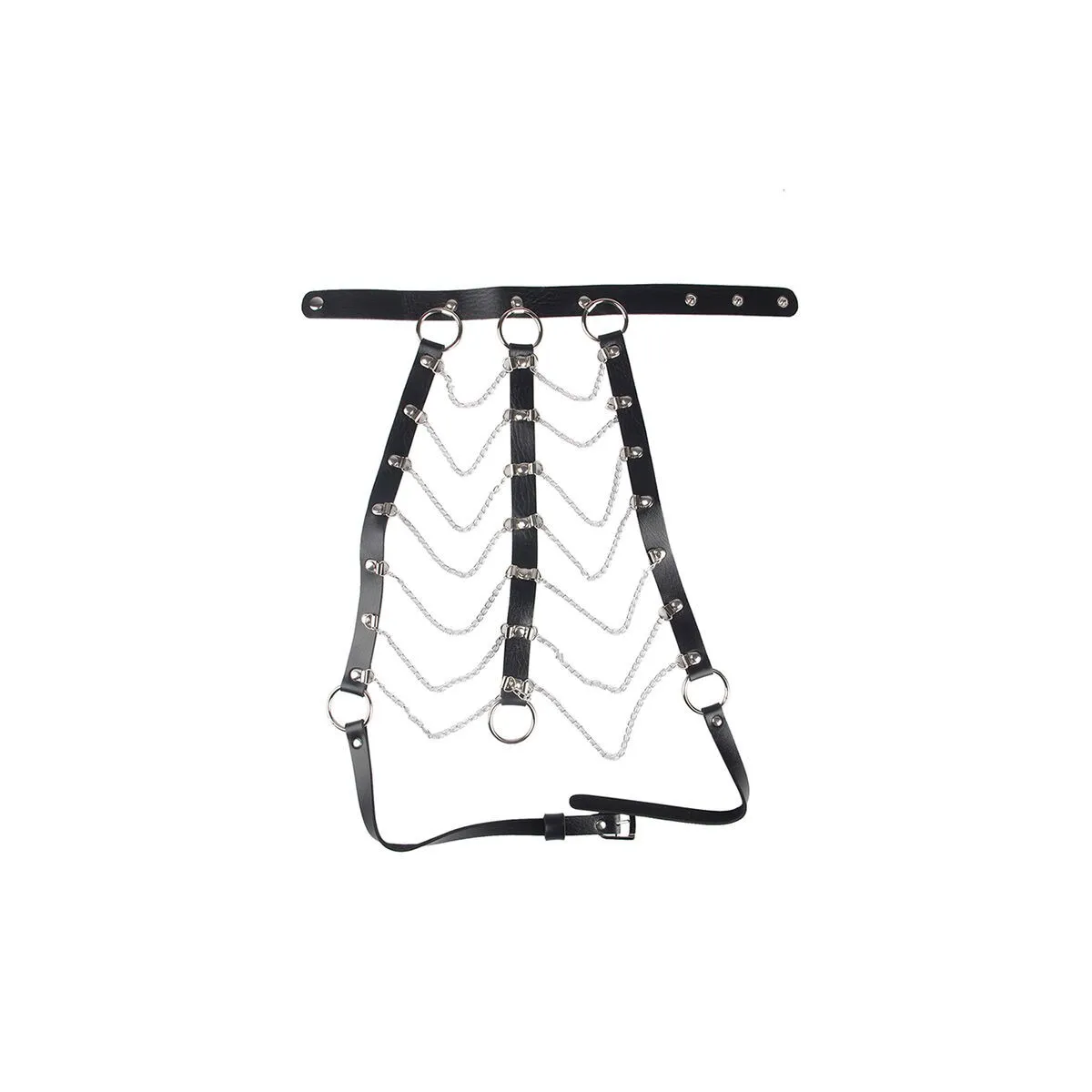 Brustharness Lederketten Schwarz Einheitsgrösse von Subblime Fetish kaufen | Fesselliebe