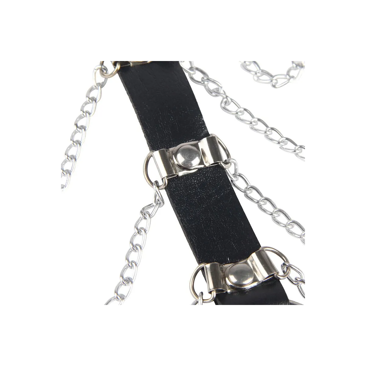 Brustharness Lederketten Schwarz Einheitsgrösse von Subblime Fetish kaufen | Fesselliebe