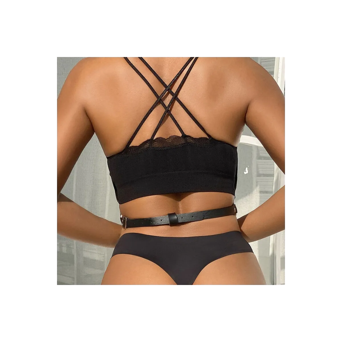 Brustharness Lederketten Schwarz Einheitsgrösse von Subblime Fetish kaufen | Fesselliebe