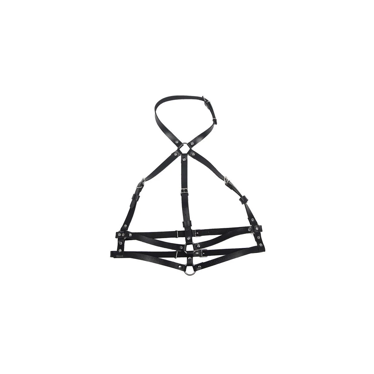 Lederring Brustharness Schwarz One Size (S-L) von Subblime Fetish kaufen | Fesselliebe