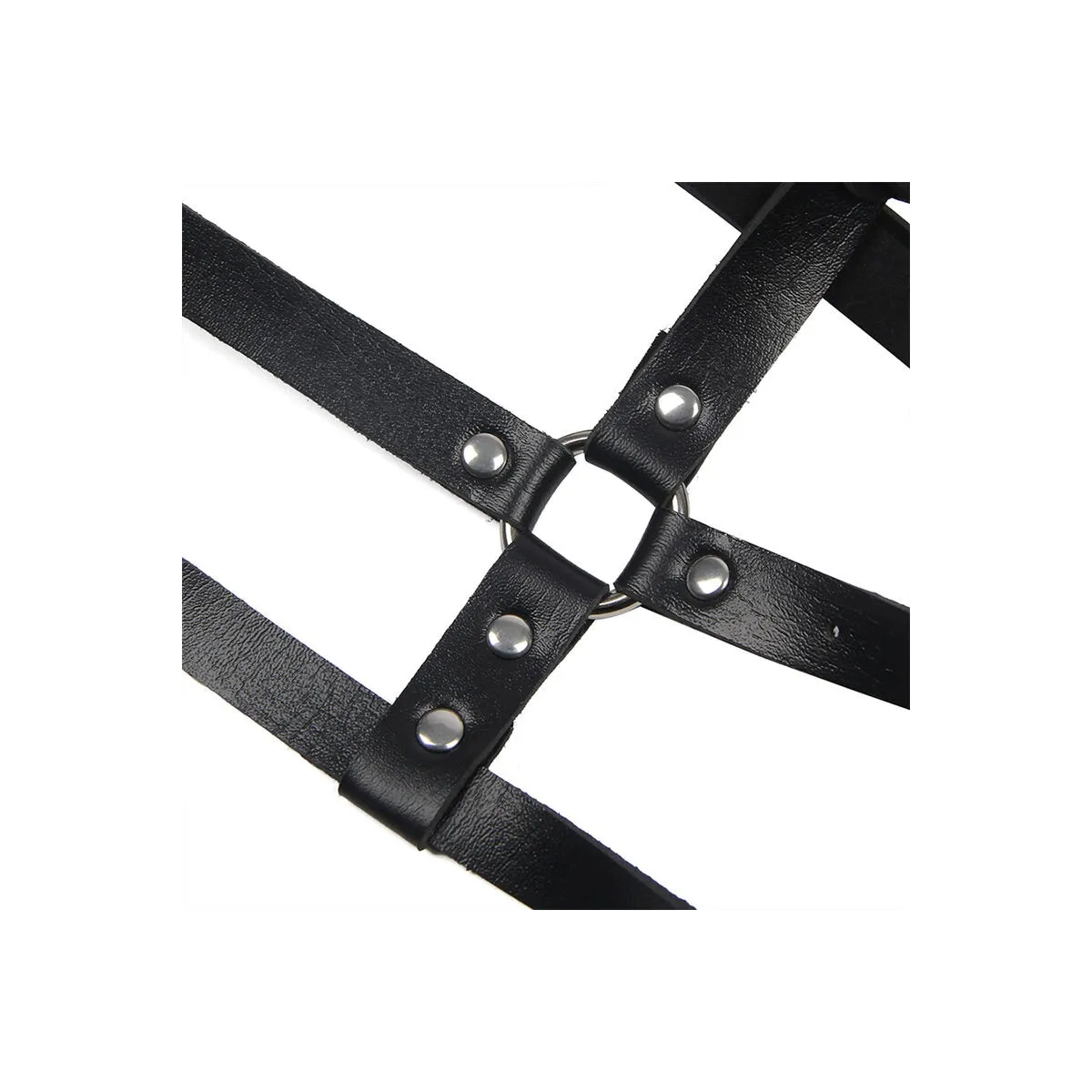 Lederring Brustharness Schwarz One Size (S-L) von Subblime Fetish kaufen | Fesselliebe