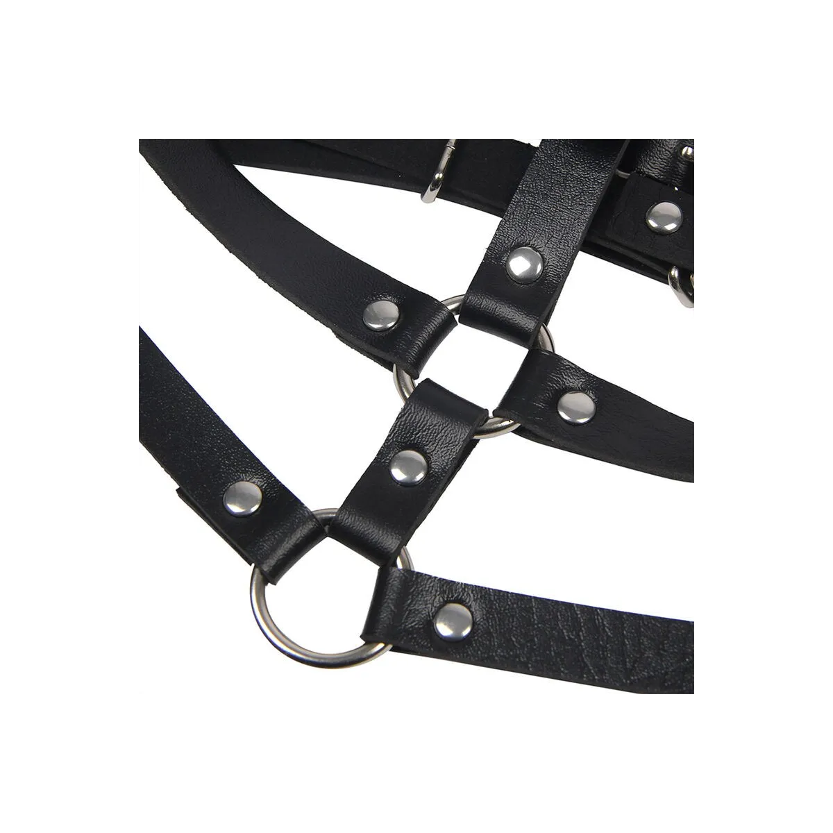 Lederring Brustharness Schwarz One Size (S-L) von Subblime Fetish kaufen | Fesselliebe