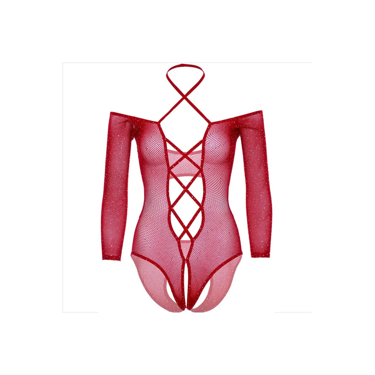 Ohrenkörper mit Glnzendem Rot von Leg Avenue Bodystockings kaufen | Fesselliebe