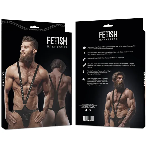 V-Förmiger Harness aus Ökoleder für Herren von Fetish Submissive Attitude kaufen | Fesselliebe
