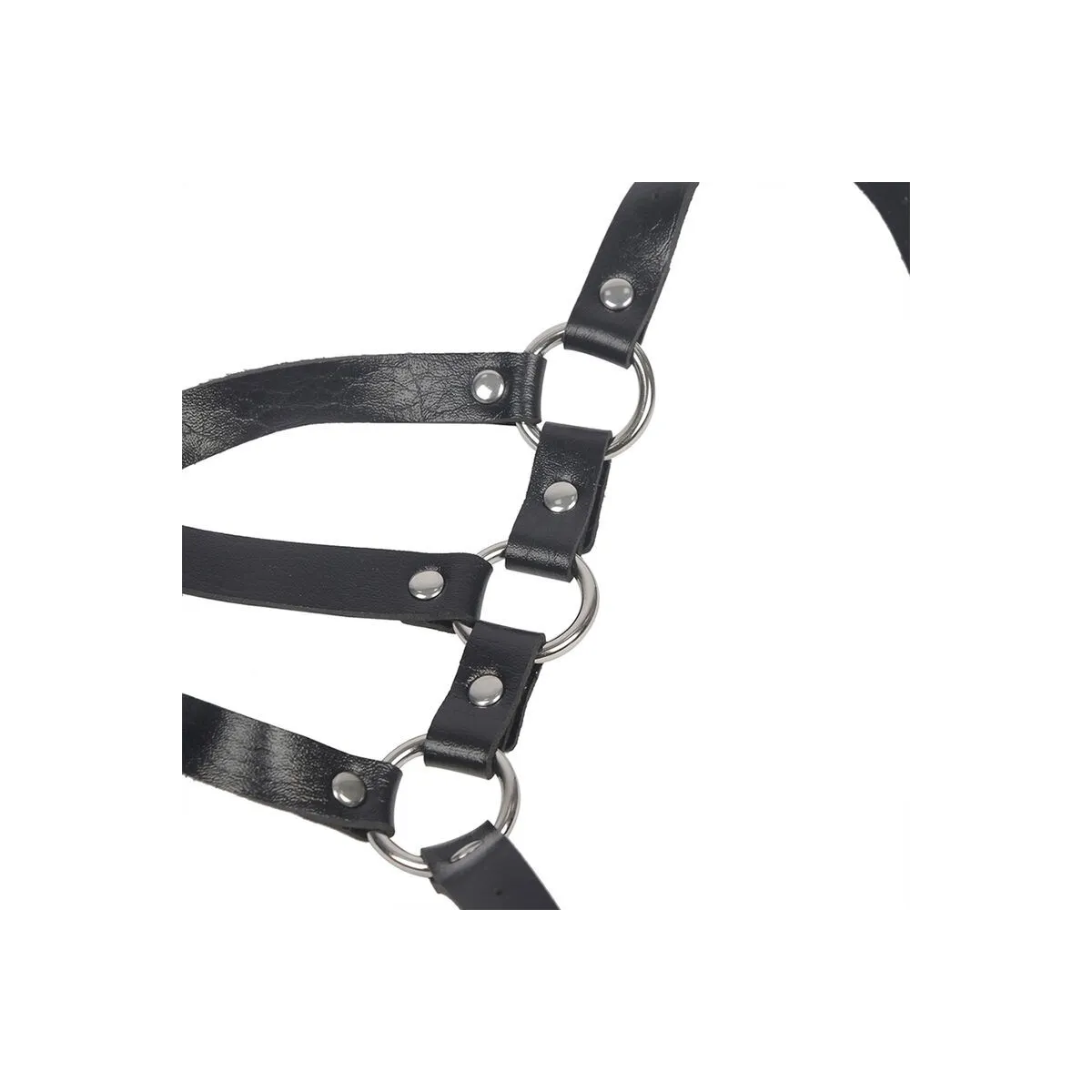 Körperharness Verstellbare Riemen Leder Schwarz One Size (S-L) von Subblime Fetish kaufen | Fesselliebe