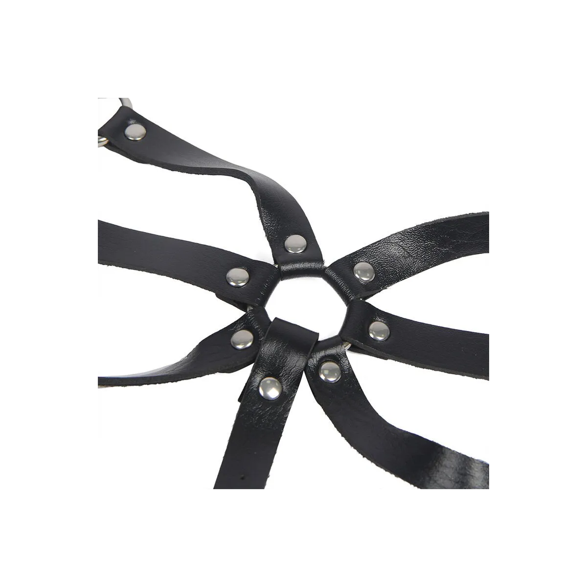 Körperharness Verstellbare Riemen Leder Schwarz One Size (S-L) von Subblime Fetish kaufen | Fesselliebe