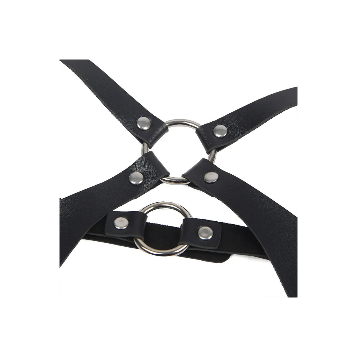 Ganzkörperharness mit Lederschnallen Schwarz One Size (S-L) von Subblime Fetish kaufen | Fesselliebe