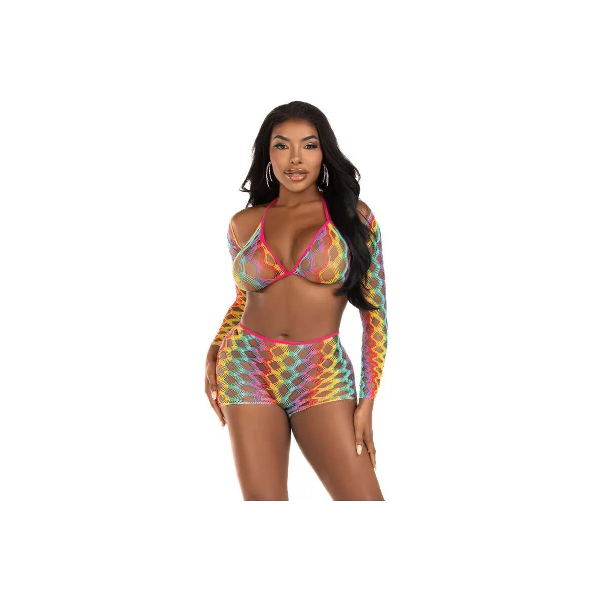 Dreiteiliges Set Mehrfarbig von Leg Avenue Sets kaufen | Fesselliebe