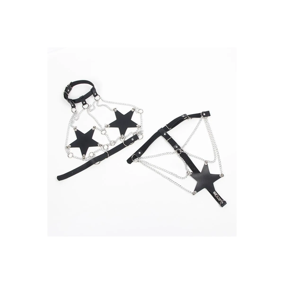 Ganzkörperharness mit Sternkettendetail One Size (S-L) von Subblime Fetish kaufen | Fesselliebe