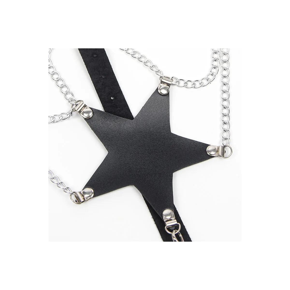 Ganzkörperharness mit Sternkettendetail One Size (S-L) von Subblime Fetish kaufen | Fesselliebe