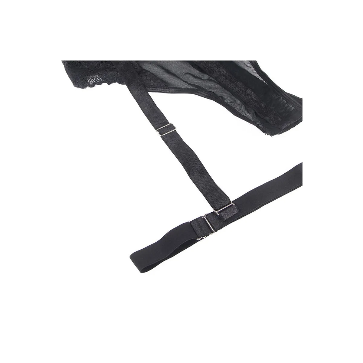 Teddy mit Strumpfband-Detail auf der Brust Schwarz S/M von Subblime Bodies kaufen | Fesselliebe