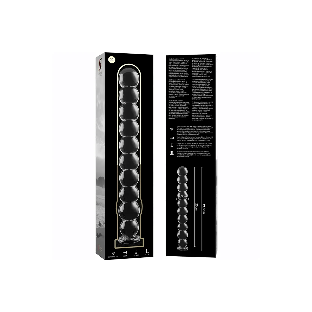 ♥ Modell 22 Dildo Borosilikatglas 21,5 X 2,5 cm Klar von Nebula Series By Ibiza ♥ kaufen | Fesselliebe