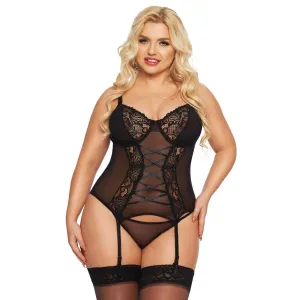 ♥ Schwarzes Strapshemd 1894 von Softline Pluse Size Collection ♥