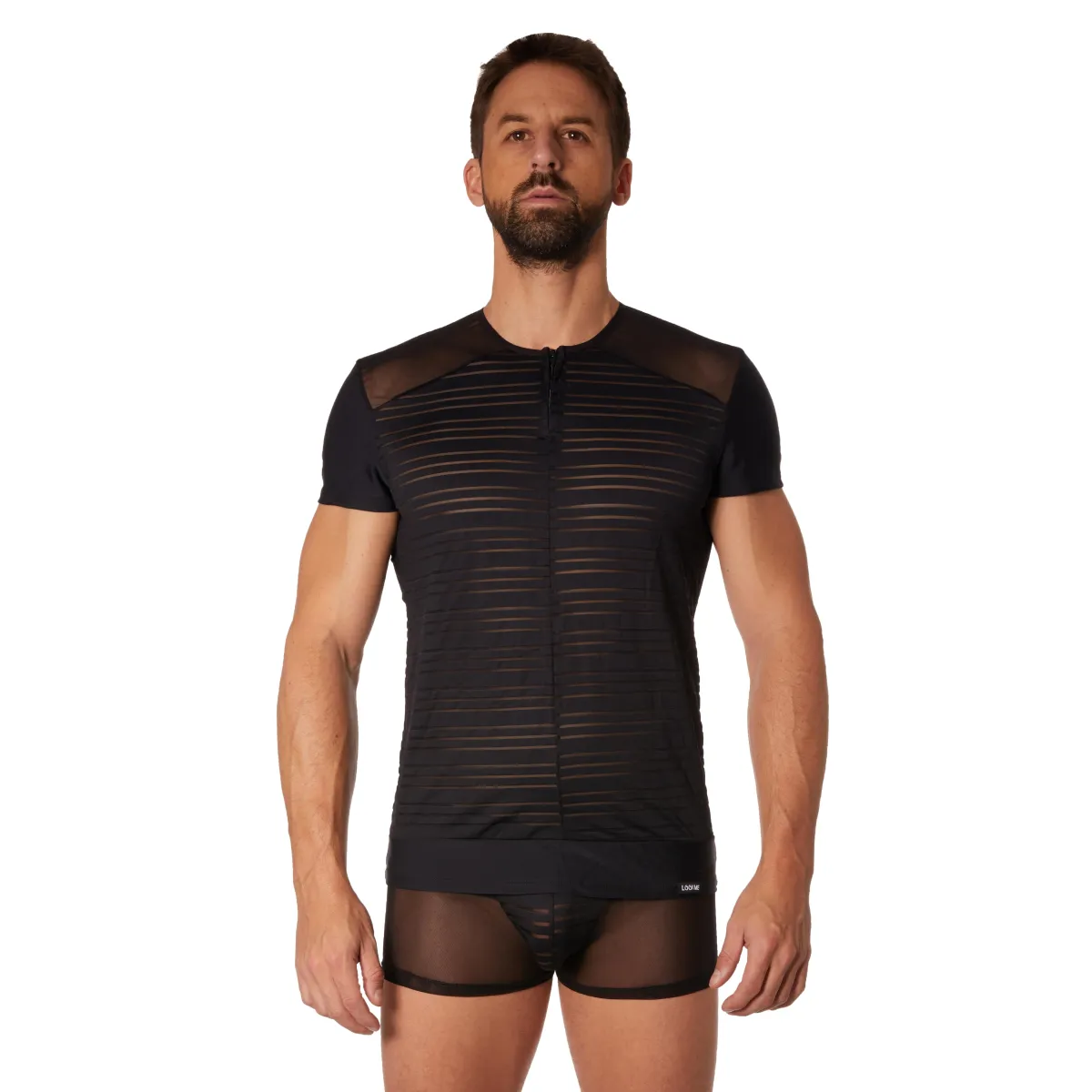 Schwarzes Herren T-Shirt 906-81 von Look Me | Fesselliebe.de