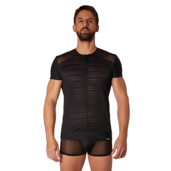 Schwarzes Herren T-Shirt 906-81 von Look Me | Fesselliebe.de