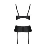 Jannies Korsett & Tanga mit offenem Schritt Schwarz von Passion-Exklusiv | Fesselliebe.de