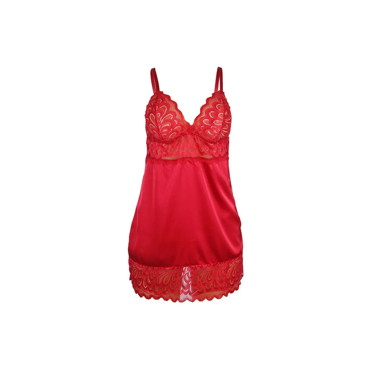 Satin-Babydoll mit Spitze Rot S/M von Subblime Babydolls & Peignoirs kaufen | Fesselliebe
