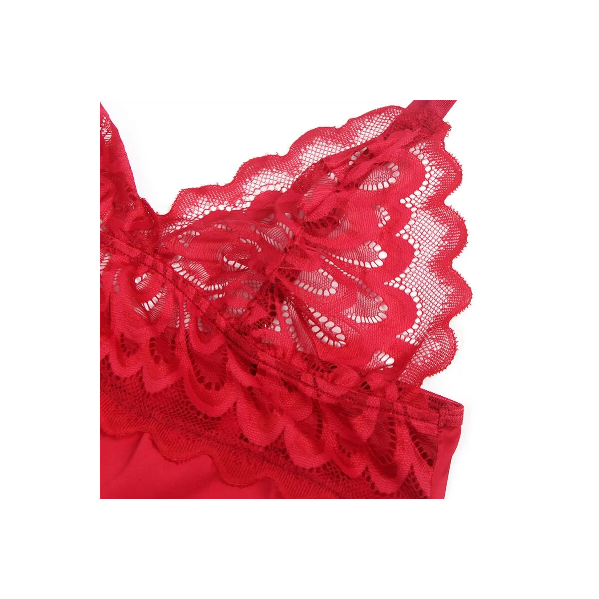 Satin-Babydoll mit Spitze Rot S/M von Subblime Babydolls & Peignoirs kaufen | Fesselliebe