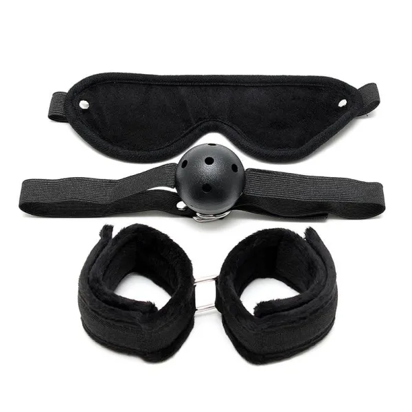 Set 3-teilig Schwarz von Bondage Play kaufen | Fesselliebe