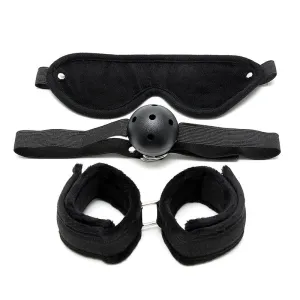 Set 3-teilig Schwarz von Bondage Play kaufen | Fesselliebe