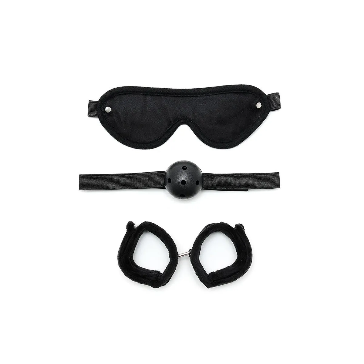 Set 3-teilig Schwarz von Bondage Play kaufen | Fesselliebe
