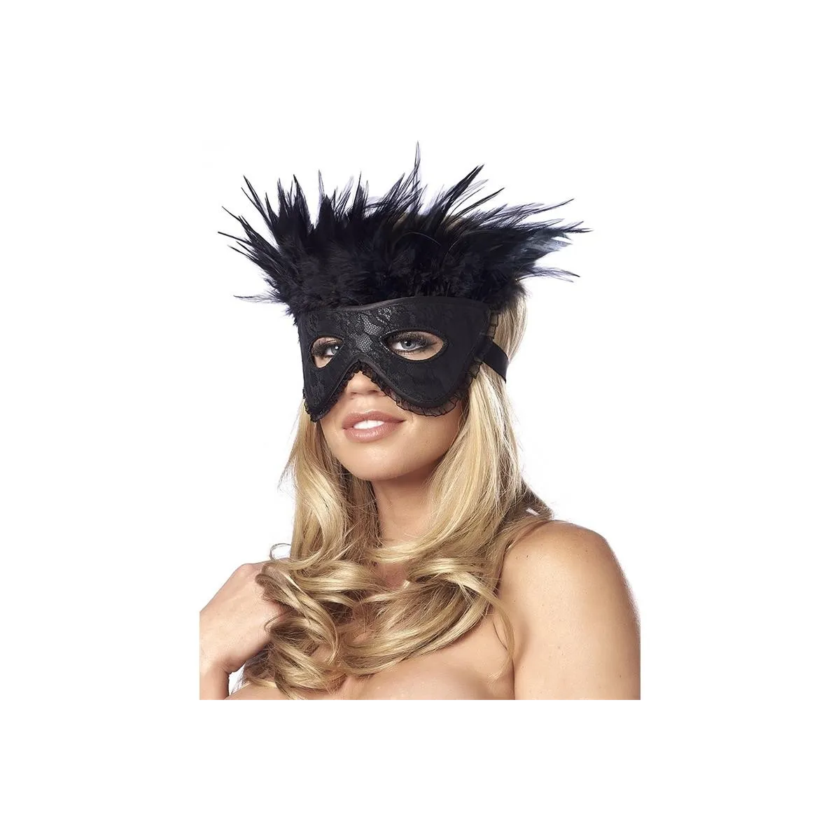 Luxus Maske mit Federn Schwarz von Bondage Play kaufen | Fesselliebe