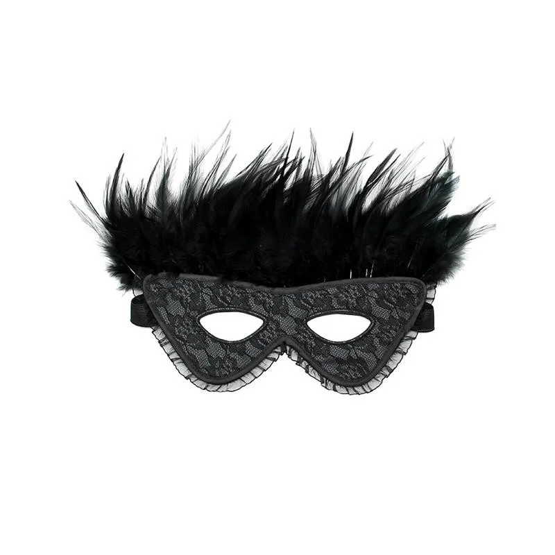 Luxus Maske mit Federn Schwarz von Bondage Play kaufen | Fesselliebe 2