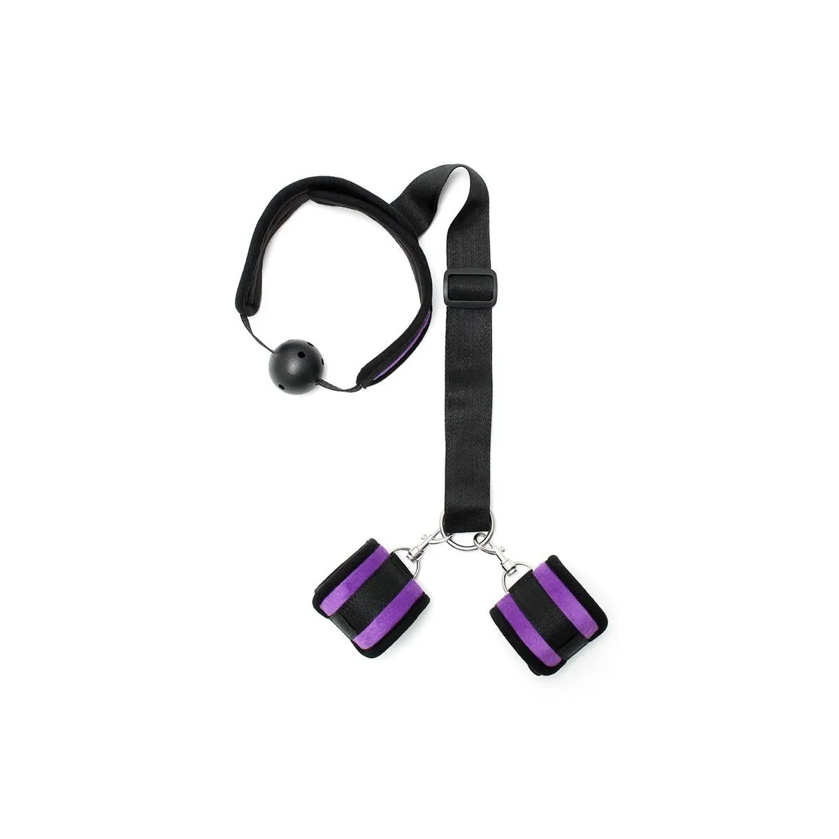 Set Mundknebel mit Fesseln Lila von Bondage Play kaufen | Fesselliebe