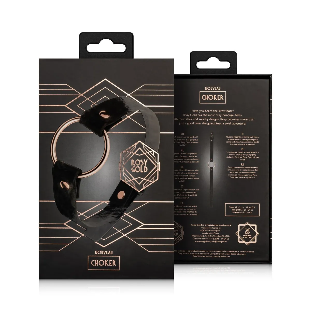 ♥ ROSY GOLD - CHOKER - SCHWARZ ♥