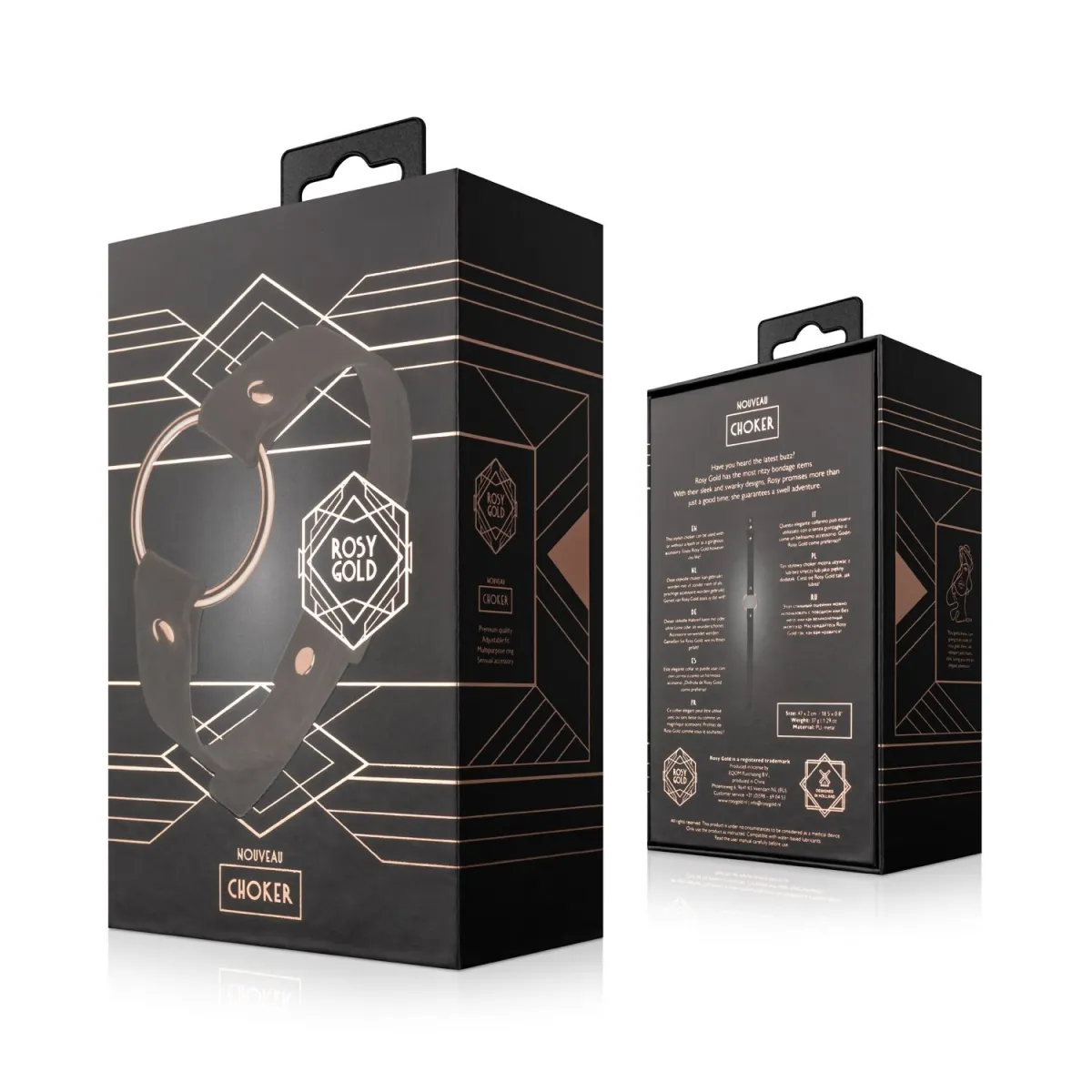 ♥ ROSY GOLD - CHOKER - SCHWARZ ♥