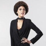 Schwarze Halskette mit Riemen von Bijoux Maze | Fesselliebe.de