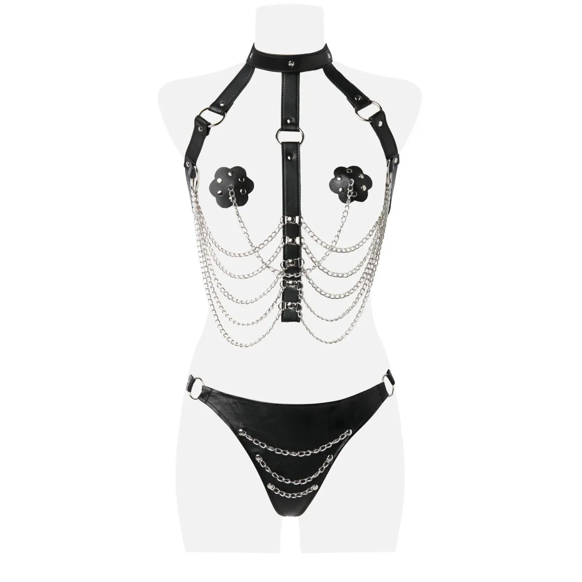 3-Teiliges Kettenharness-Set 14503 von Grey Velvet kaufen | Fesselliebe
