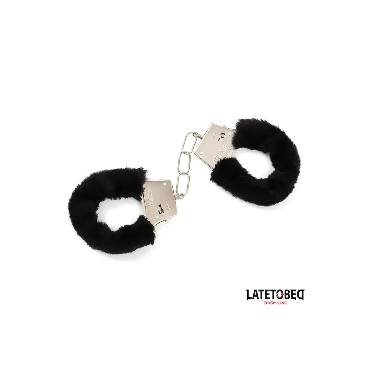 FELLBESETZTE METALLFESSEL SCHWARZ VON LATETOBED BDSM LINE