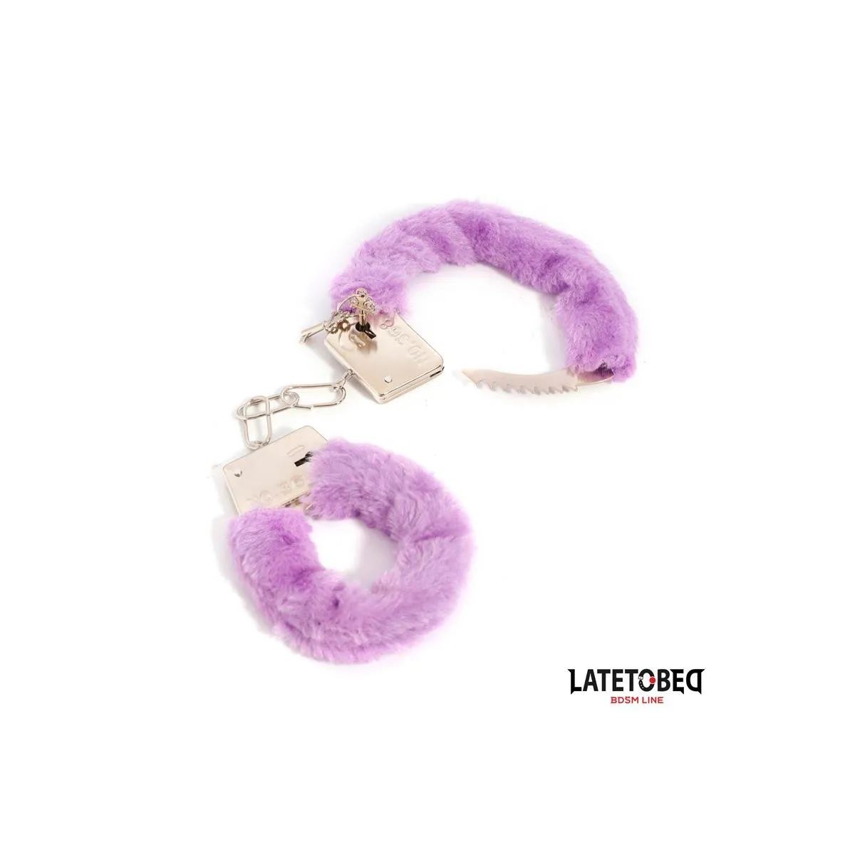 FELL-METALLFESSEL LILA VON LATETOBED BDSM LINE