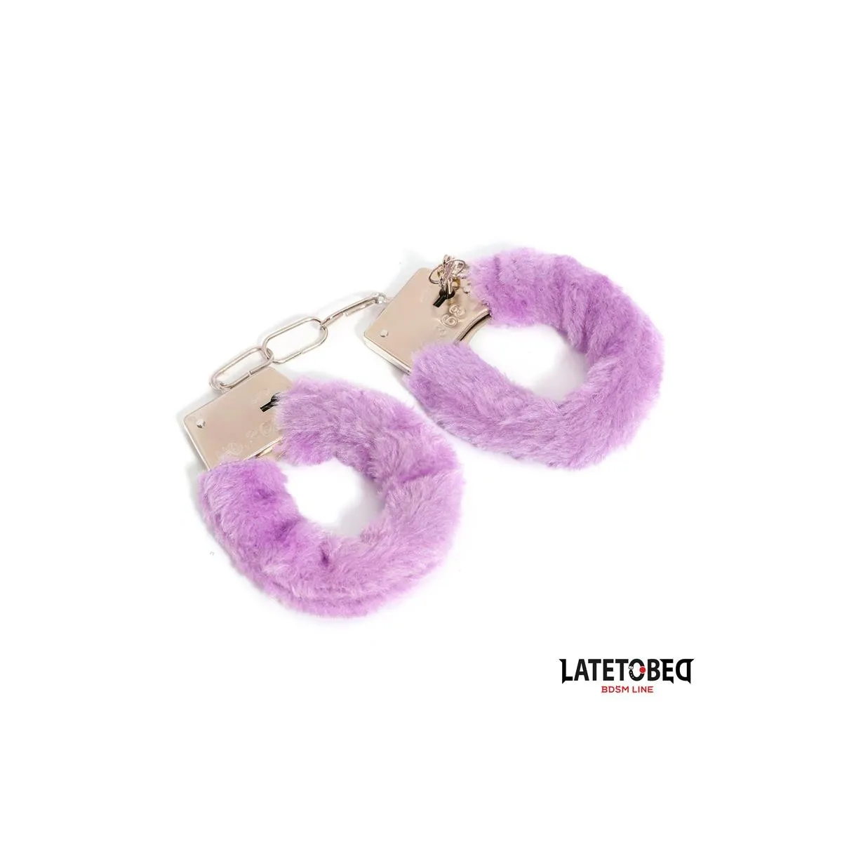 FELL-METALLFESSEL LILA VON LATETOBED BDSM LINE